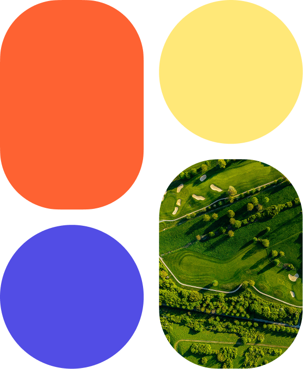 Aerial golf course representing clear direction and smoother software delivery